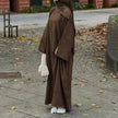 Autumn And Winter Casual Cardigan Abaya Dress for Arab Dubai Turkey Middle East Women
