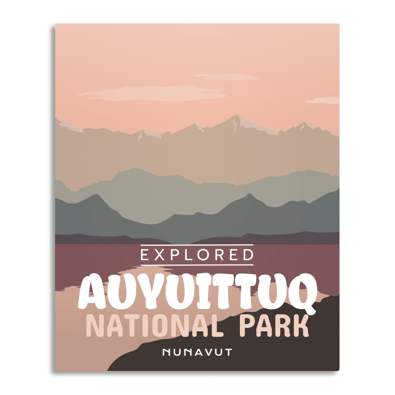 Auyuittuq National Park 'Explored' Poster, Canada Parks