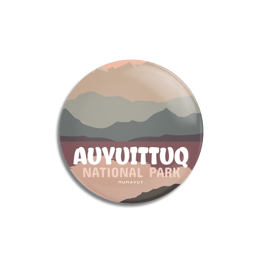 Auyuittuq National Park of Canada Pinback Button, Canada Parks