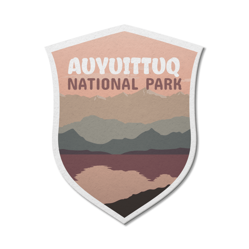 Auyuittuq National Park of Canada Waterproof Vinyl Sticker, Canada Parks