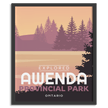 Awenda Provincial Park 'Explored' Poster, Canada Parks