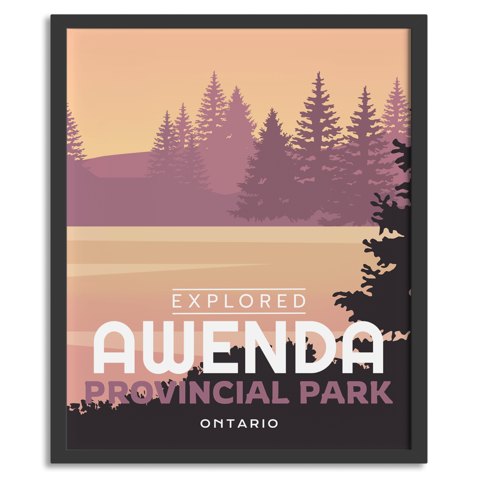 Awenda Provincial Park 'Explored' Poster, Canada Parks