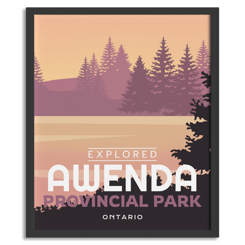 Awenda Provincial Park 'Explored' Poster, Canada Parks