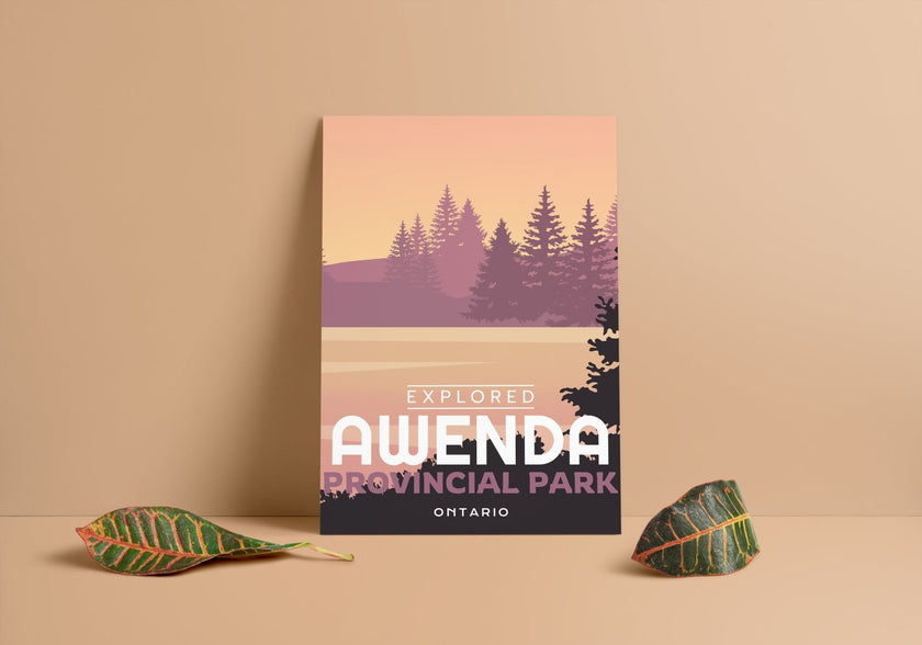 Awenda Provincial Park 'Explored' Poster, Canada Parks