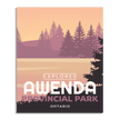 Awenda Provincial Park 'Explored' Poster, Canada Parks