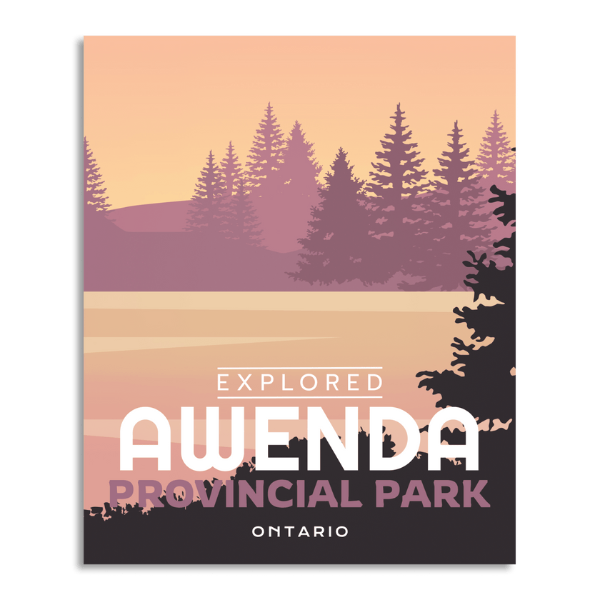 Awenda Provincial Park 'Explored' Poster, Canada Parks