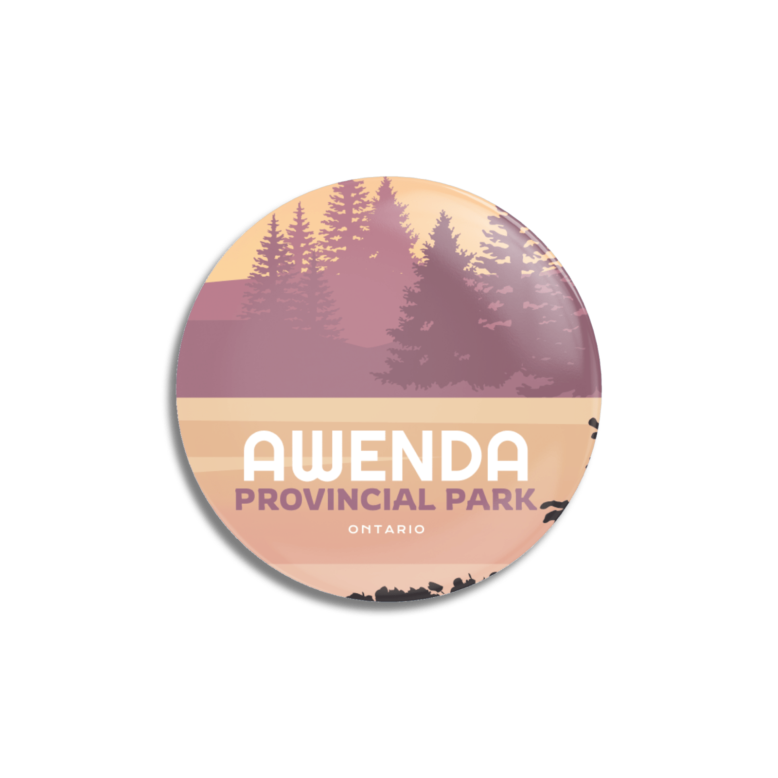 Awenda Provincial Park of Ontario Pinback Button, Canada Parks