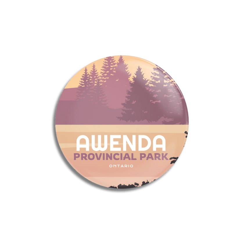 Awenda Provincial Park of Ontario Pinback Button, Canada Parks