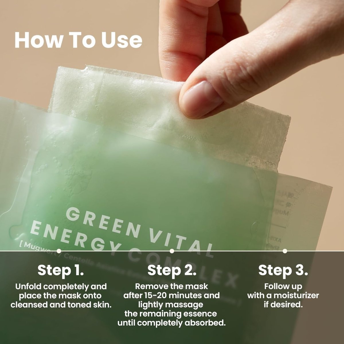 Axis-y Mugwort Green Vital Energy Complex Sheet Mask 27ml