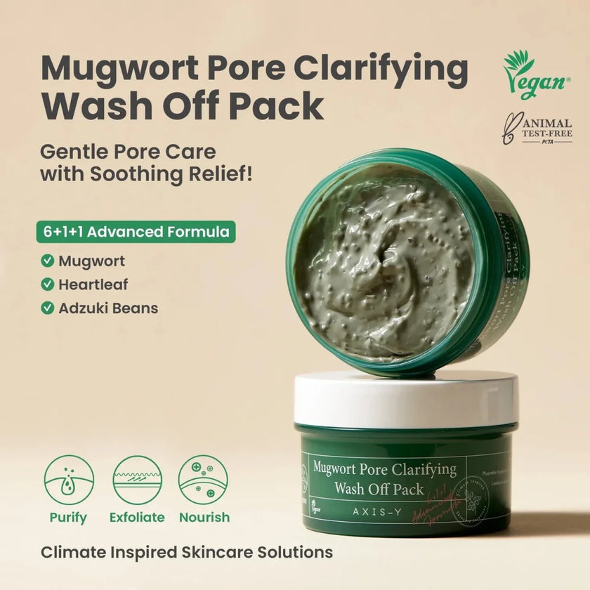 Axis-y Mugwort Pore Clarifying Wash Off Pack 100ml