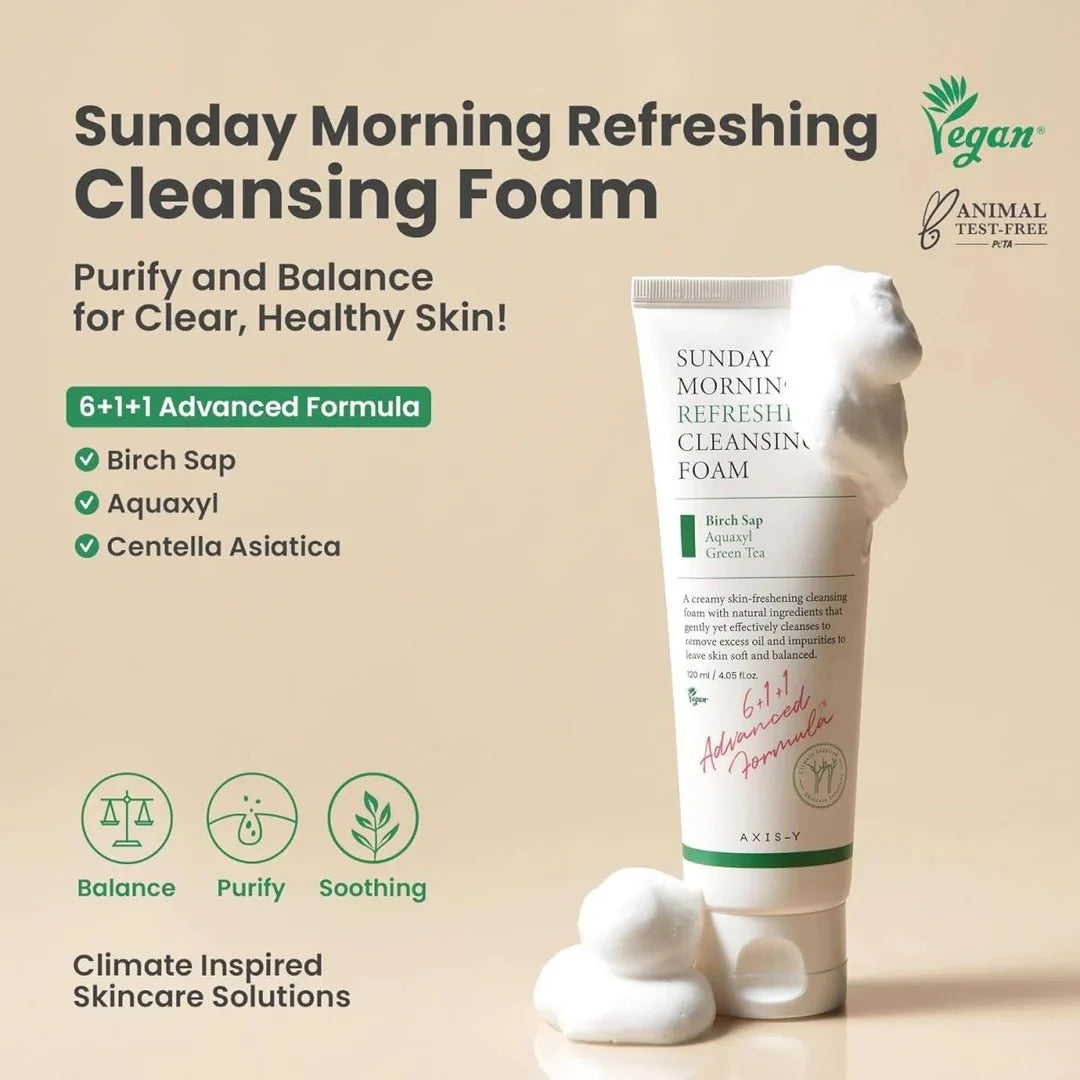 Axis-y Sunday Morning Refreshing Cleansing Foam 120ml