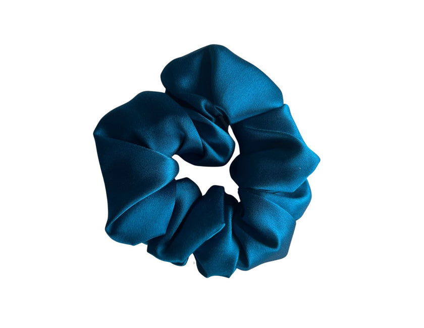 Silk Hair Scrunchie Azure