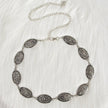 Women's Carved Vintage Metal Waist Chain – Engraved Retro Body Chain Silver Gold