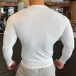 Muscle Fitted Elastic Long sleeve Running Workout Gym T-shirt for men