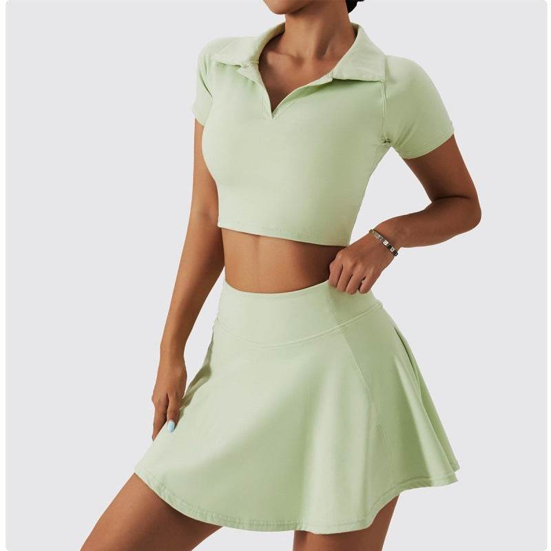 2pcs Tennis Skirt set Sports Skort Workout Exercise Outfit
