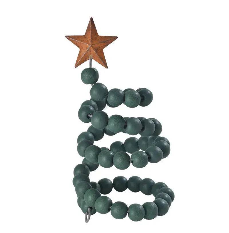 Creative Wooden  DIY Twine Wooden Bead Christmas Tree decorations Ornaments