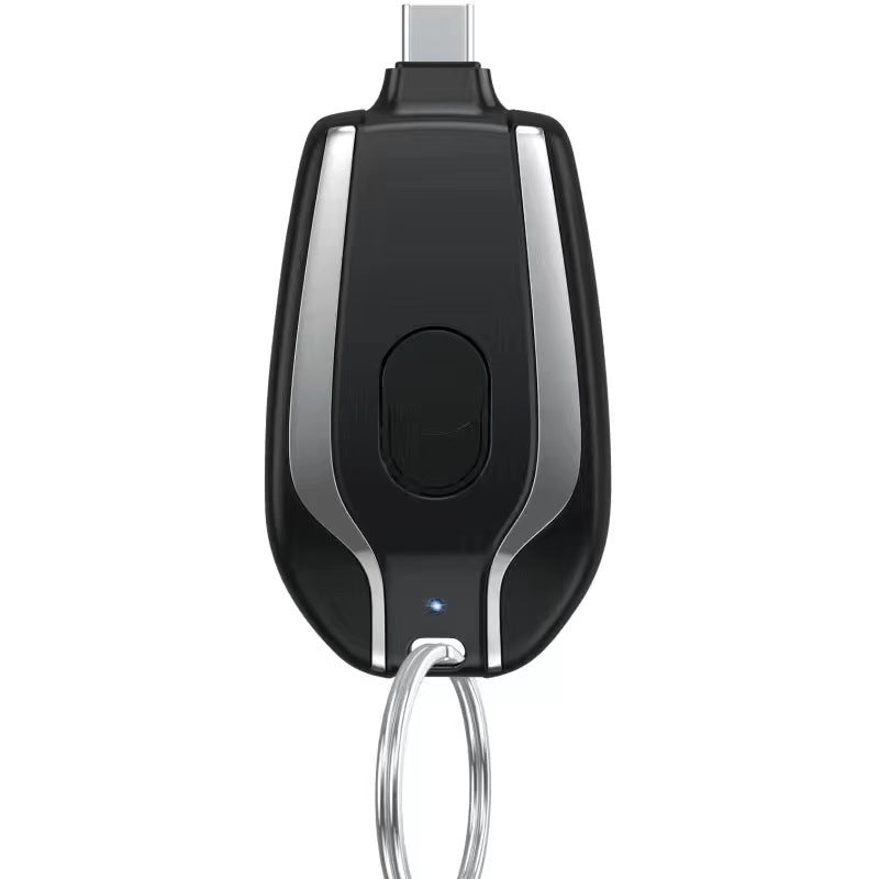 Keychain Power Bank 1500mAh – Portable Emergency Charger for iPhone & USB-C
