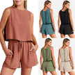 Women Summer Casual 2pcs Short set Athleisure Outfit