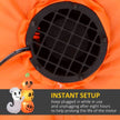 HOMCOM 5ft Inflatable Halloween Decoration Ghost And Pumpkin, Blow Up Outdoor LED Yard Display, Waterproof