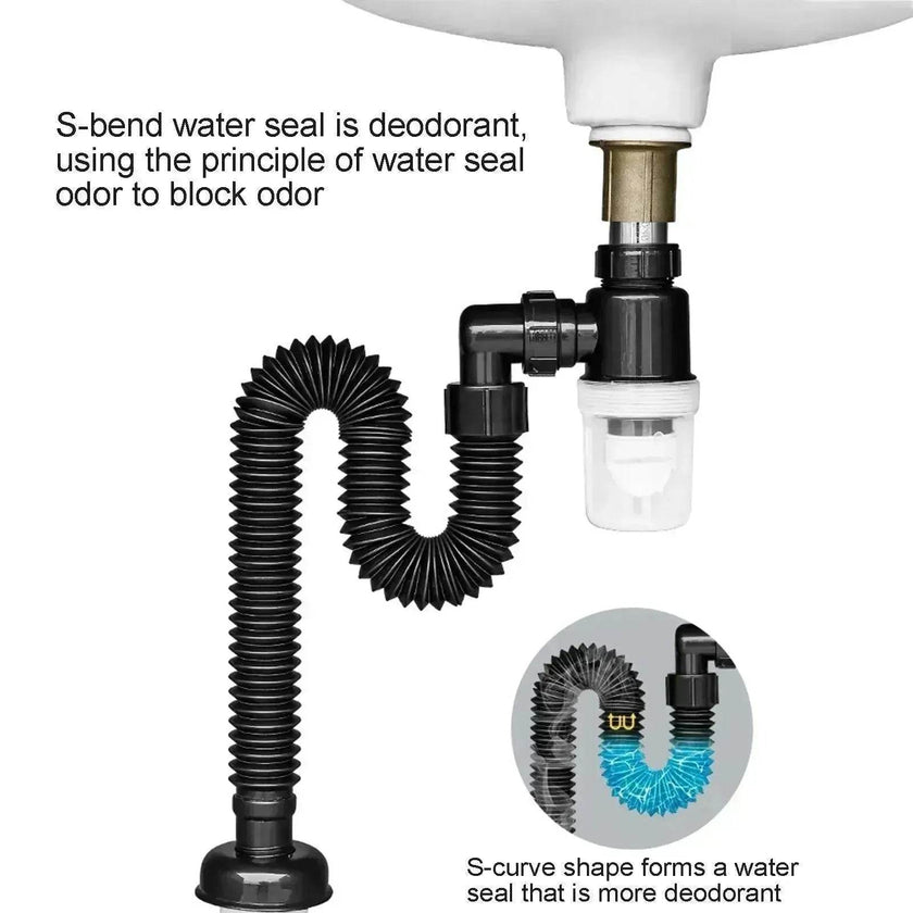Universal  Kitchen Bathroom Sink Drain Pipe Set Retractable Sewer Drainage Water Hose Wash Basin Drainer  Plumbing Fittings.