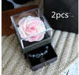 Eternal Flower Rose Jewelry Box for Birthday Presents Valentines Day Wedding Gift Box