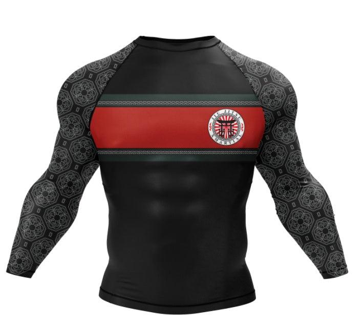 Men’s MMA Compression Rash Guard – Long Sleeve BJJ Grappling Performance Training Shirt