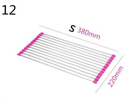 Folding Kitchen Drain Sink Rack Stainless Steel sink caddies