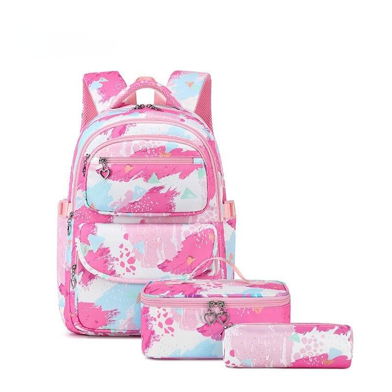 Printed Schoolbag Three-piece Fashion Backpack