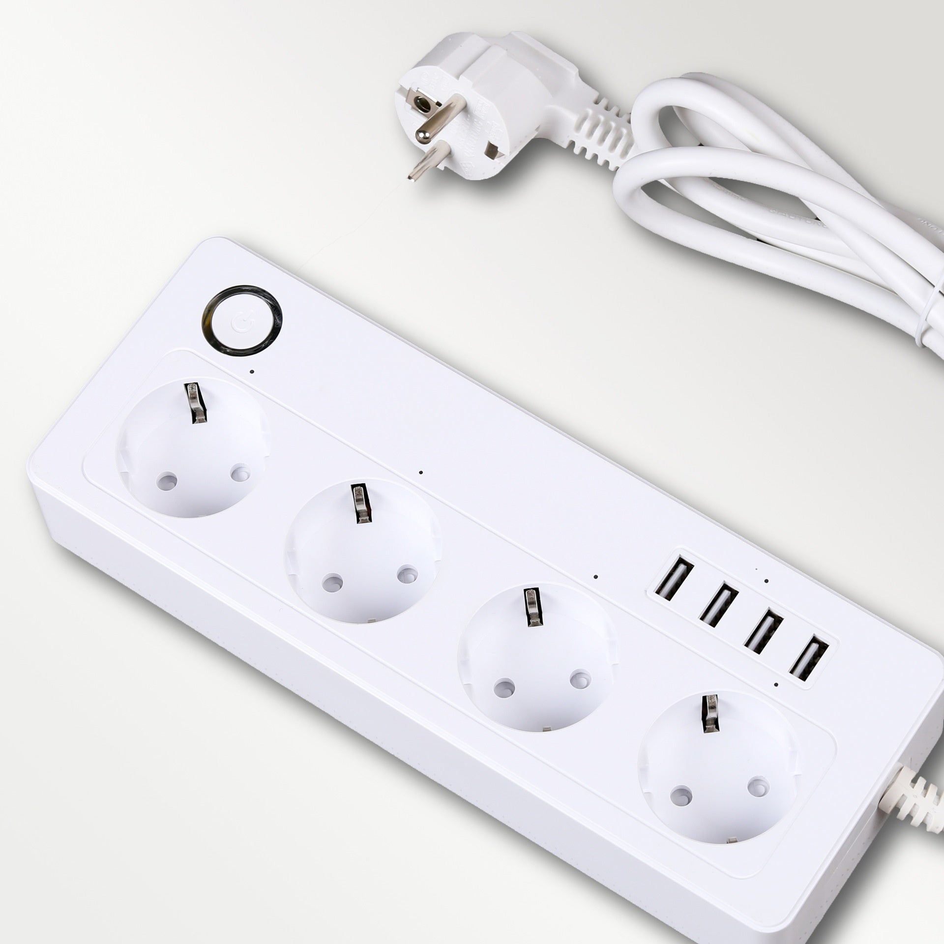 Smart WiFi Bluetooth Power Strip, 4 Outlets, 4 USB Ports, Voice Control, UK and EU Plug
