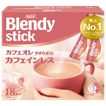 AGF ブレンディ スティック カフェオレ やすらぎのカフェインレス (7.7g×18本)×6箱入