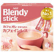 AGF Blendy Stick Cafe au Lait Peaceful Decaffeinated (7.7g x 18 bottles) x 6 boxes [Shipped in Japan]