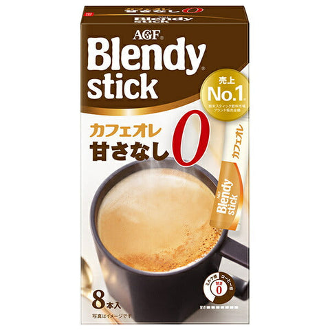 AGF Blendy Stick Café au lait, non sucré (8,3g x 8 pièces) x 24 boîtes 