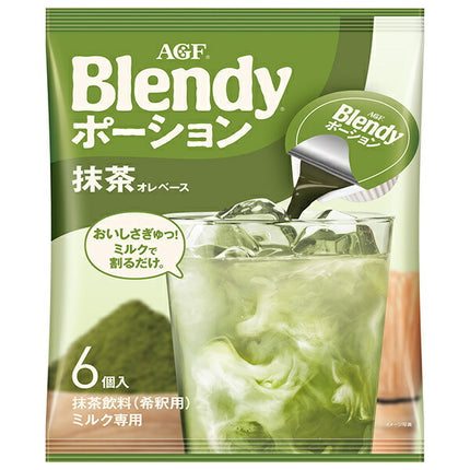 AGF Blendy Potion Matcha Ore Base (20g x 6 pieces) x 12 bags [Shipped in Japan]