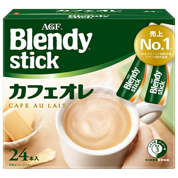 AGF Blendy Stick Cafe au lait (8.8g x 24 pieces) x 6 boxes [shipped in Japan]