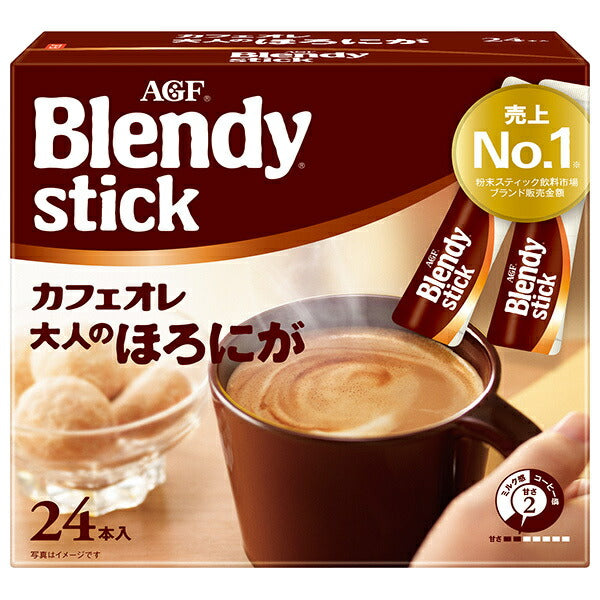 AGF Blendy Stick Café au Lait Adult Bittern (8g x 24 pieces) x 6 boxes [Shipped in Japan]