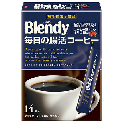 AGF ブレンディ スティックブラック 毎日の腸活コーヒー (2.7×14本)×12箱入