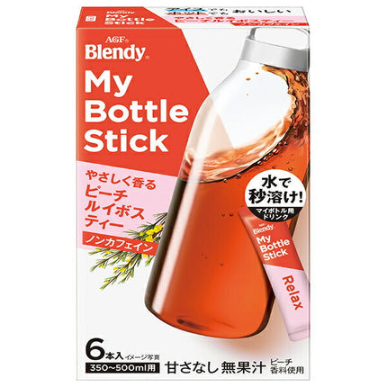 AGF Blendy My Bottle Stick Gentle Scented Peach Ibos Tea (3.5g x 6 bottles) x 24 boxes [Shipped in Japan]
