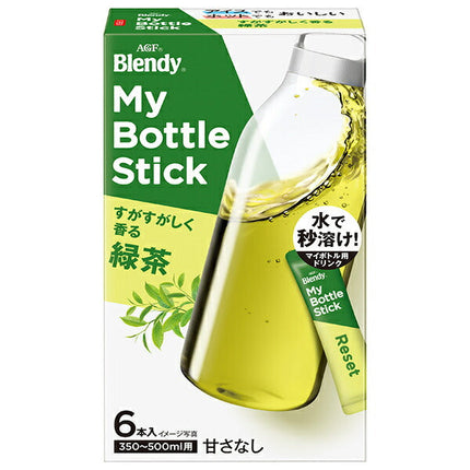 AGF Blendy My Bottle Stick Thé vert au parfum rafraîchissant (2,0 g x 6 bouteilles) x 24 boîtes 