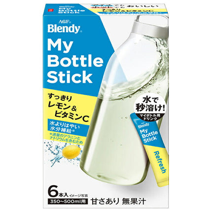AGF Blendy My Bottle Stick Refreshing Lemon & Vitamin C (4.0g x 6 pieces) x 24 boxes [Shipped in Japan]
