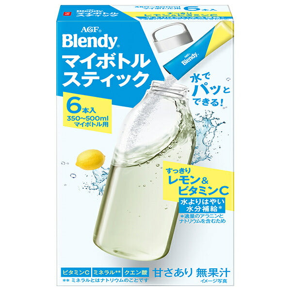 AGF Blendy My Bottle Stick Refreshing Lemon & Vitamin C (4.0g x 6 pieces) x 24 boxes [Shipped in Japan]
