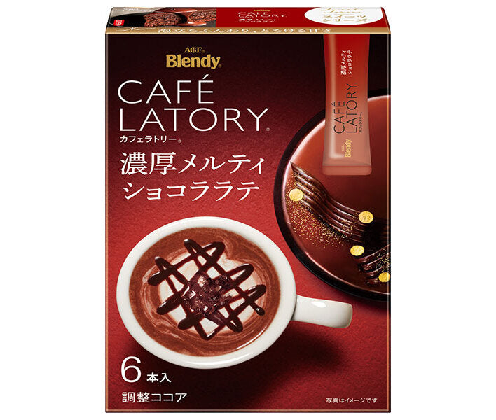 AGF Blendy Cafe Latry Stick Latte au chocolat fondant riche (9,8 g x 6 pièces) x 24 boîtes 