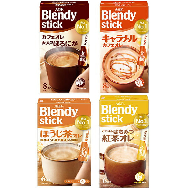 AGF Blendy Stick Assorted Set B - 4 Varieties x 24 Boxes (4 Varieties x 6) [Ships from Japan]
