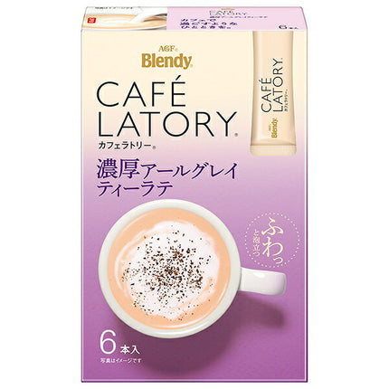 AGF Blendy Café Latory Stick Rich Earl Grey Tea Latte (11 g x 6 Sticks) x 24 Boxes [Ships from Japan]