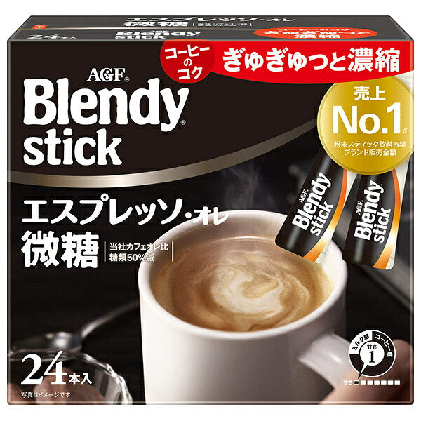 AGF Blendy Stick Espresso Ore, légèrement sucré (6,2g x 24 sticks) x 6 boîtes.