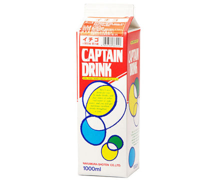 Nakamura Shoten Captain Strawberry 1L paper pack x 6 bottles 