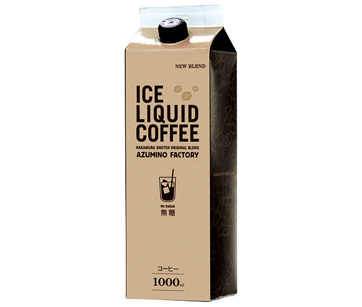 Nakamura Shoten Captain Iced Coffee Unsweetened 1L Paper Pack x 12