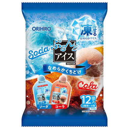 ORIHIRO Purunto Ice Soda + Cola (20g pouch x 12 pieces) x 12 bags 