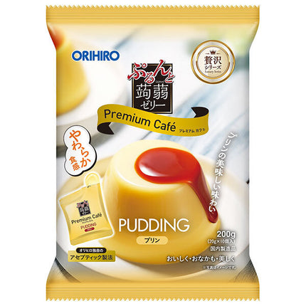 ORIHIRO Purunto Konjac Jelly Premium Cafe Pudding (20g pouch x 10 pieces) x 12 bags 