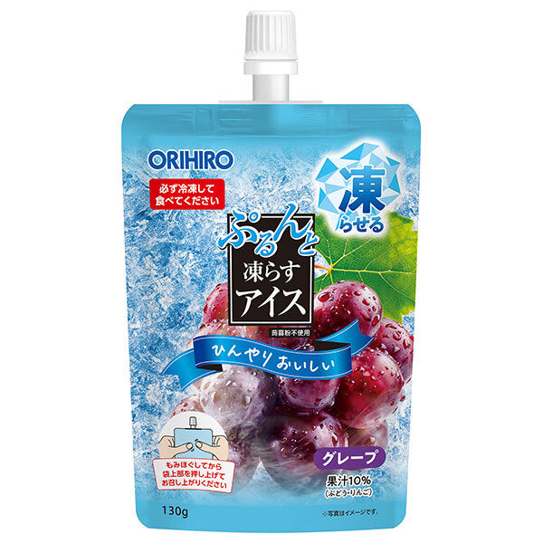 Orihiro Purunto Freeze Ice Standing (ST) Grape 130g pouch x 48 pieces [Shipped in Japan]