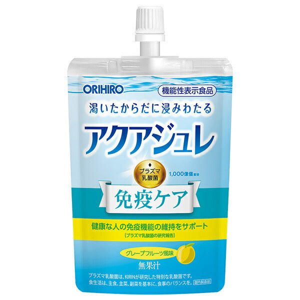 オリヒロ アクアジュレ プラズマ乳酸菌 グレープフルーツ風味 130gパウチ×48本入【日本出荷】